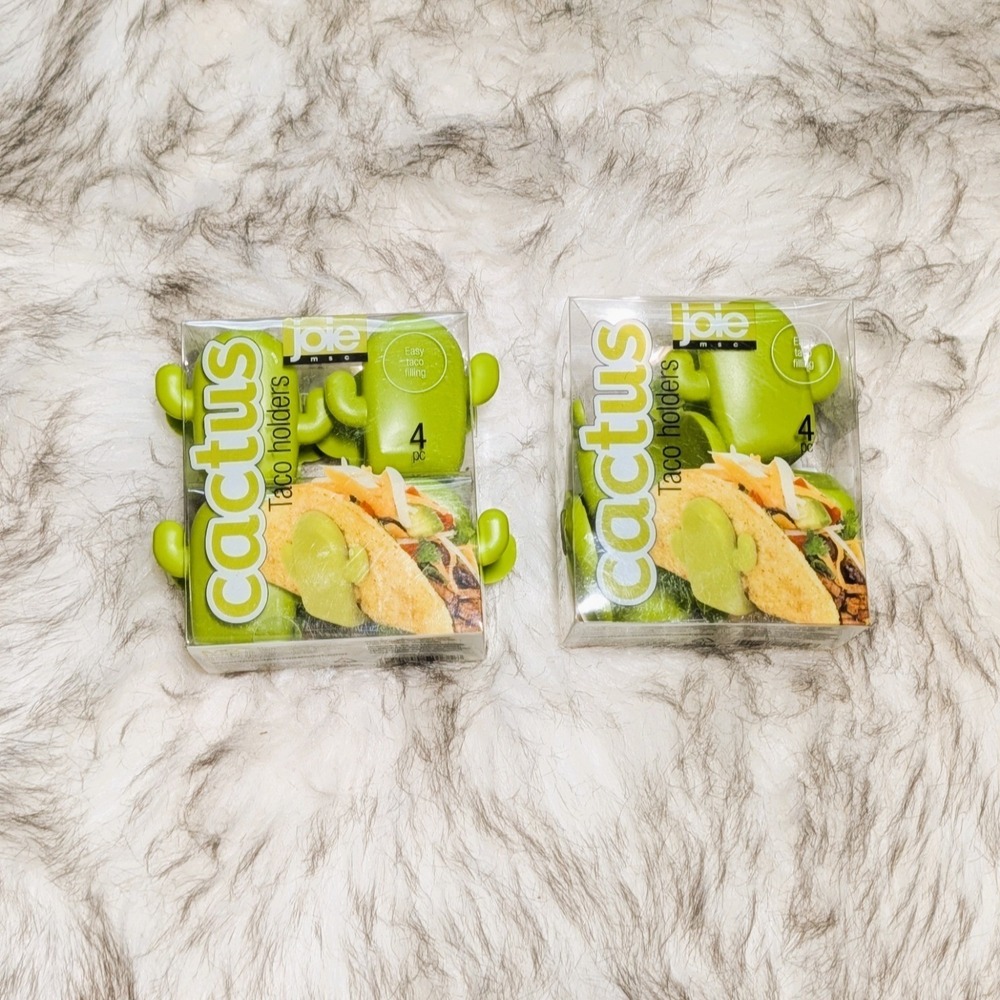 Cactus Taco Holders Two Sets of 4 Joie New Taco Tuesday Fiesta